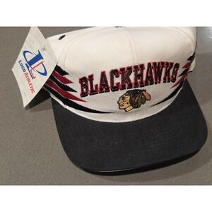 NWT Logo Athletic Diamond Chicago Blackhawks Vintage 90s NHL Hockey Snapback Hat